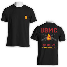 Load image into Gallery viewer, 1stSgt T-Shirt, USMC 1stSgt T-Shirt, USMC Rank T-Shirt, 1st Sergeant T-shirt
