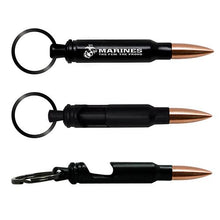 Load image into Gallery viewer, USMC Bullet Bottle Opener Keychain
