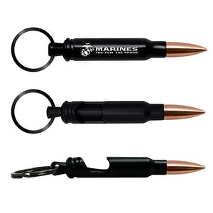 USMC Bullet Bottle Opener Keychain