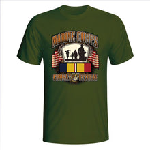 Load image into Gallery viewer, USMC Combat Veteran Ribbon OD Green T-Shirt
