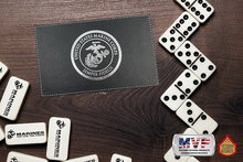 Load image into Gallery viewer, USMC Double Nine Dominoes Black Leather Case 
