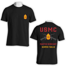 Load image into Gallery viewer, MSgt T-Shirt, USMC MSgt T-Shirt, USMC Rank T-Shirt, Master Sergeant T-shirt
