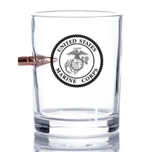 Load image into Gallery viewer, USMC Bullet Whiskey Glass
