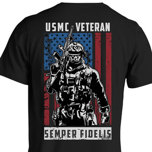 USMC Veteran T-Shirt, Semper Fidelis, Semper Fi