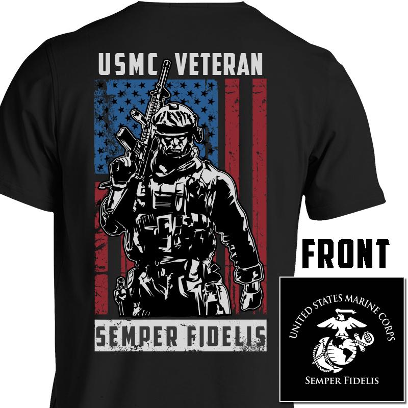 USMC Veteran T-Shirt, Semper Fidelis, Semper Fi