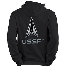 Load image into Gallery viewer, USSF Sweatshirt - United States Space Force Hoodie for spacemen Black Color
