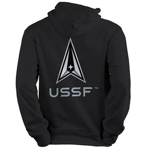 USSF Sweatshirt - United States Space Force Hoodie for spacemen Black Color