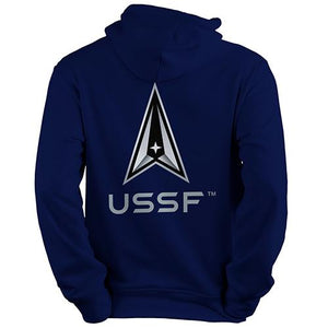 USSF Sweatshirt - United States Space Force Hoodie for spacemen navy blue color