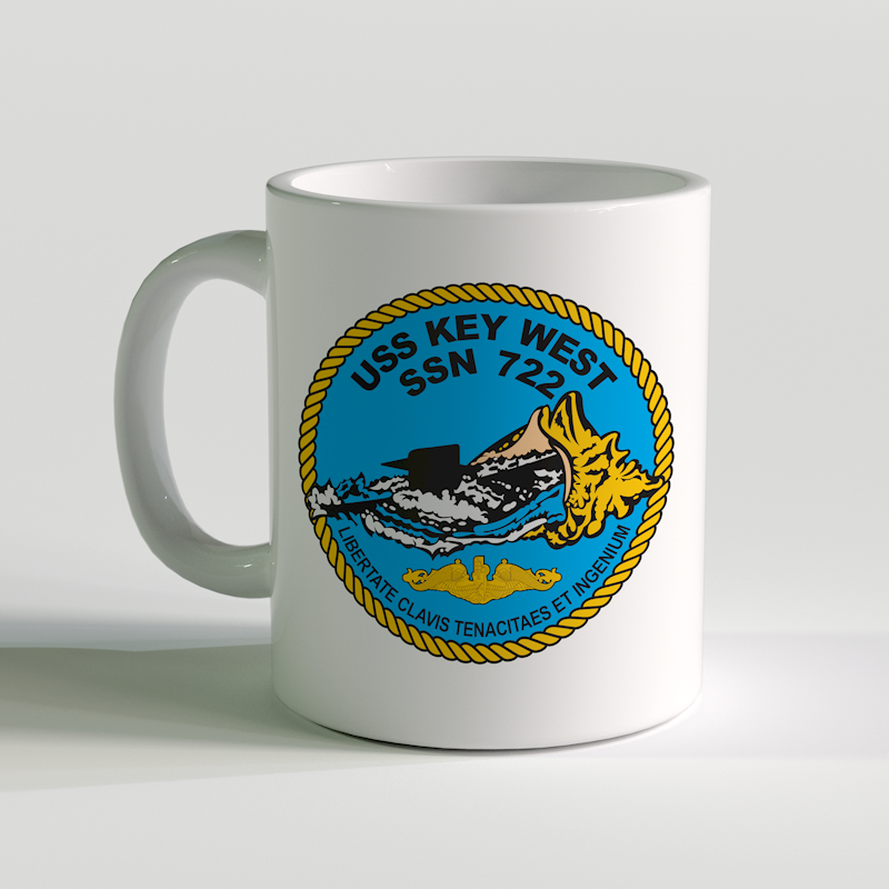 USS Key West Coffee Mug, USS Key West SSN-722, USN SSN-722