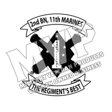 Load image into Gallery viewer, 2d Bn 11th Marines, 2nd Battalion 11th Marines, Second Battalion Eleventh Marines Unit logo
