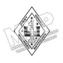 Load image into Gallery viewer, 1st Combat Engineer Battalion USMC Unit Logo, 1st CEB USMC Unit Logo
