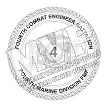 Load image into Gallery viewer, Fourth Combat Engineer Battalion Unit Logo, 4th CEB USMC Unit Logo
