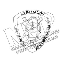 Load image into Gallery viewer, 2D Bn 10 Marines Unit Logo, 2/10 USMC Unit Logo, Second Battalion 10th Marines
