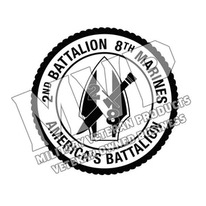 2/8 USMC Unit Logo, 2dBn 8th Marines, Second Battalion Eighth Marines Unit Logo