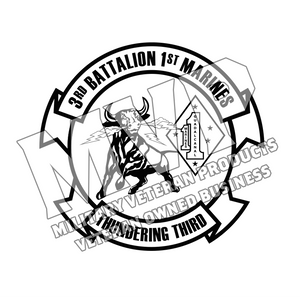 Third Battalion 1st Marines Unit Logo, 3dBn 1st Marines Unit Logo, 3/1 USMC Logo