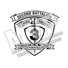 Load image into Gallery viewer, 2/3 USMC Unit Logo, 2d Bn 3rd Marines Unit Logo, Second Battalion 3rd Marines
