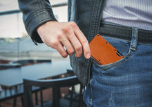 Load image into Gallery viewer, Leather RFID Blocking Metal Wallet
