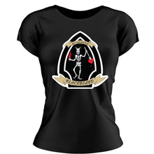 Load image into Gallery viewer, Bravo Company First Battalion Second (1/2) Marines USMC Unit ladie&#39;s T-Shirt, Bravo Co 1/2 USMC Unit logo, USMC gift ideas for women, Marine Corp gifts for women 1st Battalion 2nd Marines Bravo Company 
