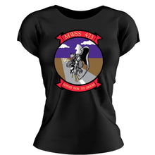Load image into Gallery viewer, Marine Wing Support Squadron 473 USMC Unit ladie&#39;s T-Shirt, MWSS-473  Marines, USMC gift ideas for women, Marine Corp gifts for women MWSS-473 Marines
