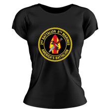 Load image into Gallery viewer, Second Battalion Eighth Marines USMC Unit ladie&#39;s T-Shirt, 2/8 USMC Unit logo, USMC gift ideas for women, Marine Corp gifts for women 2nd Battalion 8th Marines
