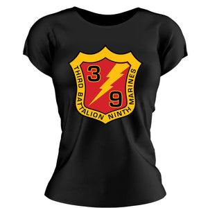 3rd Bn 9th Marines USMC Unit ladie's T-Shirt, 3d Bn 9th Marines, USMC gift ideas for women, Marine Corp gifts for women 3d Bn 9th Marines