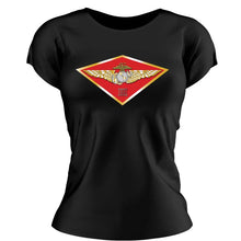 Load image into Gallery viewer, 3rd Marine Aircraft Wing USMC Unit ladie&#39;s T-Shirt, 3rd MAW USMC Unit logo, USMC gift ideas for women, Marine Corp gifts for women
