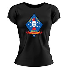 Load image into Gallery viewer, 1st Recon Unit Logo Black Women&#39;s T-Shirt
