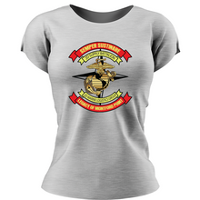 Load image into Gallery viewer, Second Supply Battalion USMC Unit ladie&#39;s T-Shirt, 2D Supply Bn USMC Unit logo, USMC gift ideas for women, Marine Corp gifts for women 
