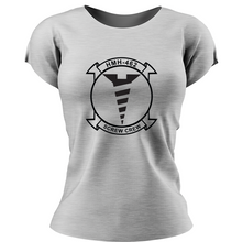 Load image into Gallery viewer, HMH-462 Marines Women&#39;s Unit Logo T-Shirt, HMH-462 Marines logo gear Marine Corp gift ideas for women
