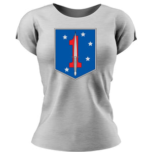 1st MSOB USMC Unit ladie's T-Shirt, 1st MSOB logo, USMC gift ideas for women, Marine Corp gifts for women 1st Marine Raider Bn 
