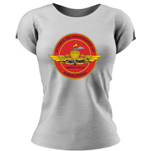 Load image into Gallery viewer, 4th Force Reconnaissance Company Heather Grey Women&#39;s Unit Logo T-Shirt
