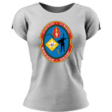 Load image into Gallery viewer, Second Battalion Sixth Marines USMC Unit ladie&#39;s T-Shirt, 2/6 USMC Unit logo, USMC gift ideas for women, Marine Corp gifts for women 2nd Battalion 6th Marines
