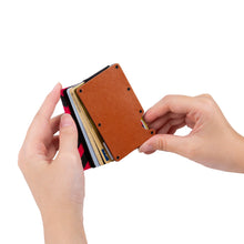 Load image into Gallery viewer, Leather RFID Blocking Metal Wallet
