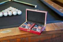 Load image into Gallery viewer, US Flag Patriotic Playing Cards and Dice Set, Wooden Box American Flag Card Set and Dice

