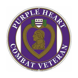 12 Inch Purple Heart Embossed Metal Sign
