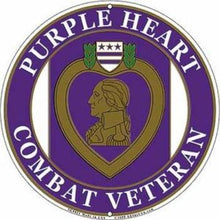 Load image into Gallery viewer, 12 Inch Purple Heart Embossed Metal Sign
